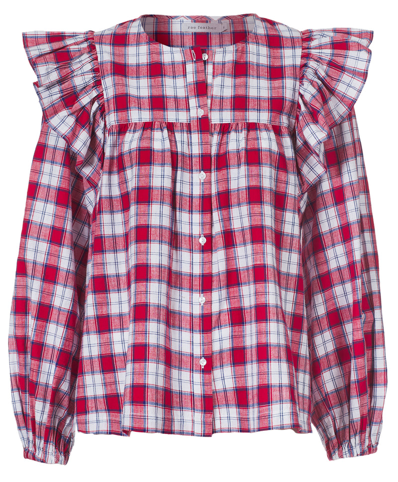 Megan Check Frill Shirt