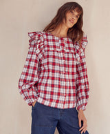 Megan Check Frill Shirt