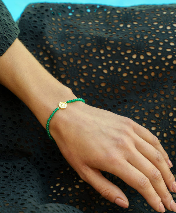 Amulet and Green Agate Bracelet